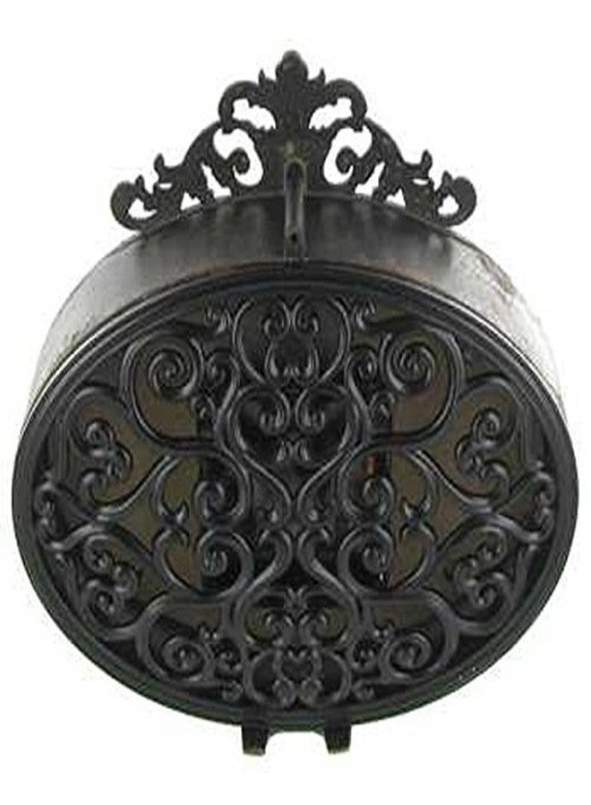 Everydecor Vintage Design Black Pewter Desk Table Shelf Clock - Image 2